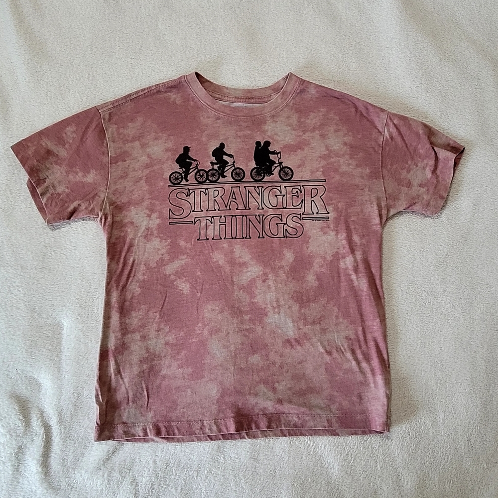 Stranger Things Tie-dye Shirt. GIRLS LARGE